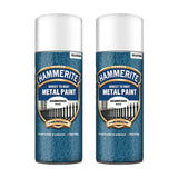 2X Hammerite Hammered White Spray Paint 400ml