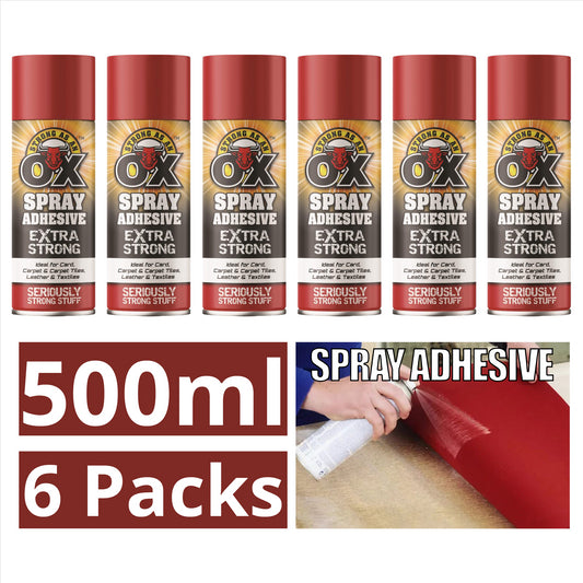 6x Saao Spray Adhesive 500Ml