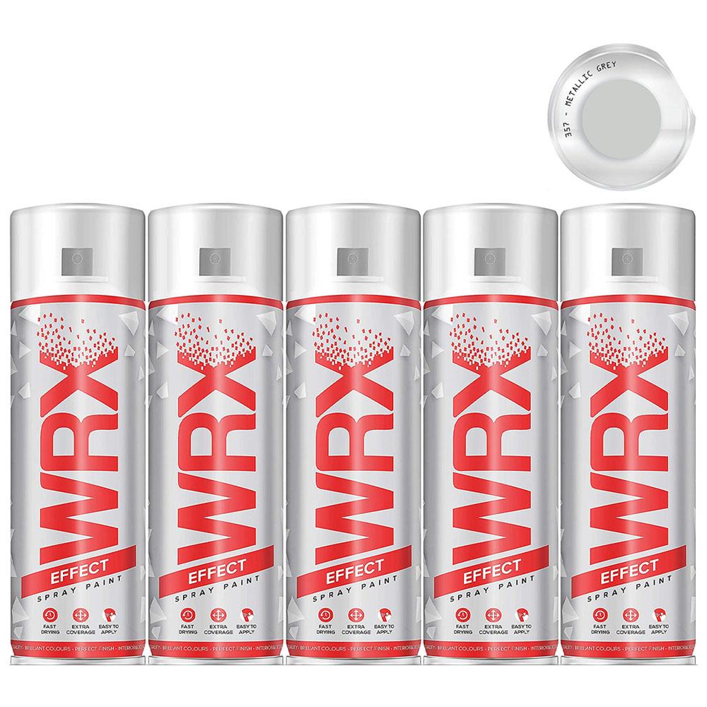 5X WRX Metallic Grey Spray Paint 400ml