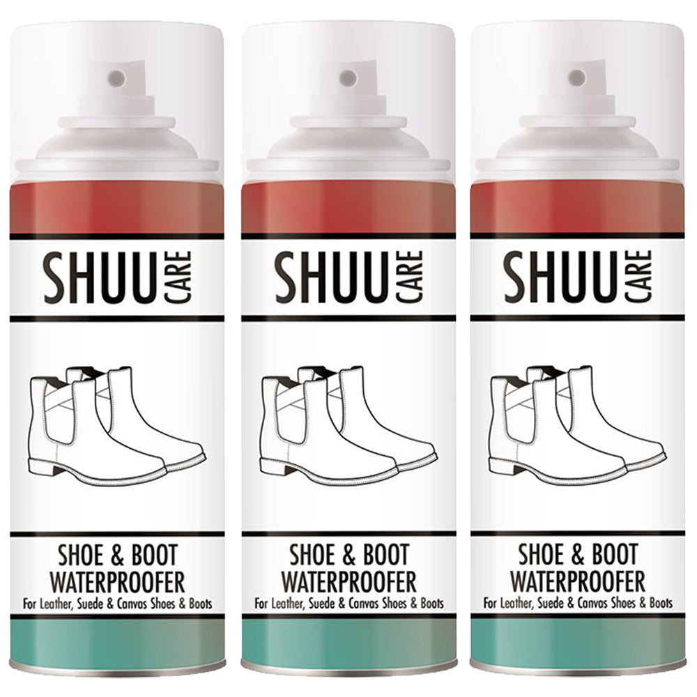 3X Shuu Shoe & Boot Waterproofer Spray 300ml