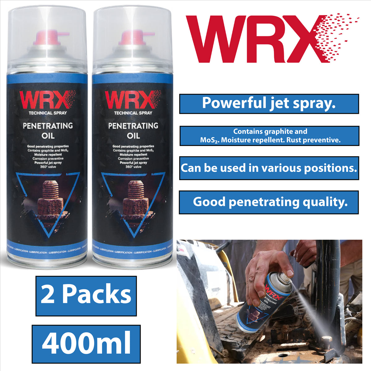 2X WRX Penetrating Oil Spray 400ml