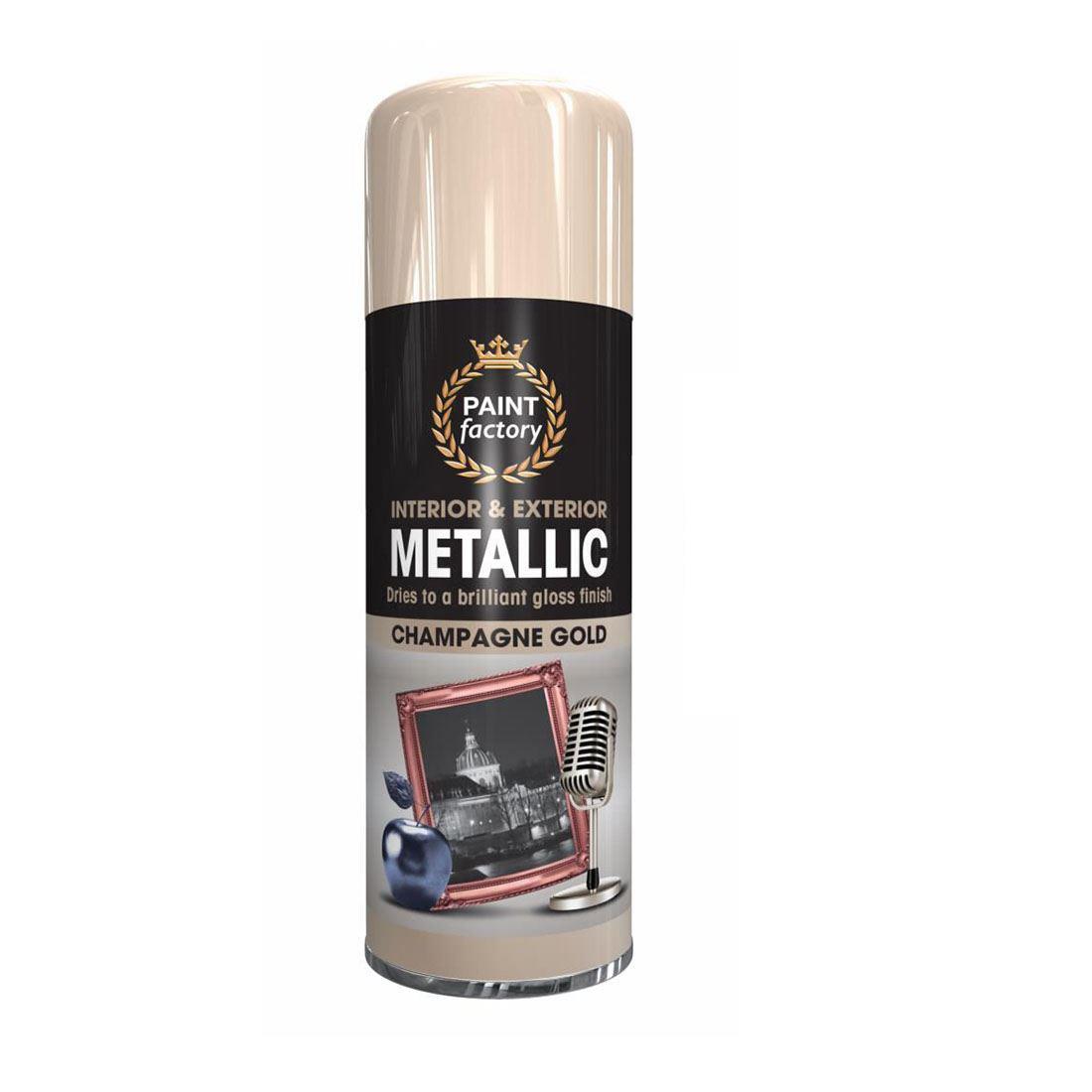 Paint Factory Champagne Gold Metallic Spray Paint 400ml