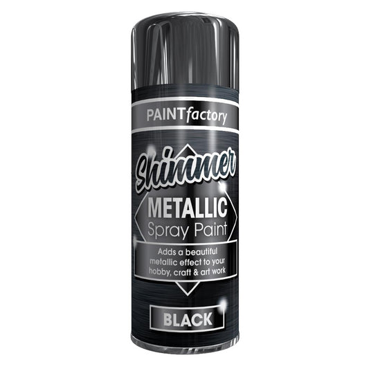 Paint Factory All Purpose Black Metallic Spray Paint 200ml