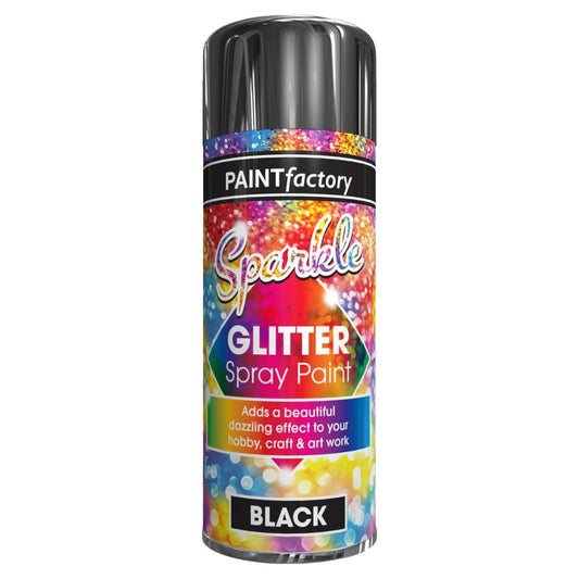 Paint Factory Black Glitter Spray Paint 200ml