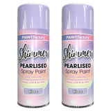 2X Paint Factory Pearlised Lilac Paint 400ml