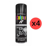 4X Paint Factory Black Gloss 250ml