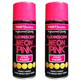 2X Paint Factory Neon Pink Spray Paint 400ml