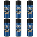 6X Hammerite Smooth Black Spray Paint 400ml