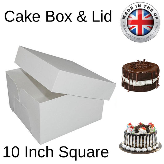 1X Cake Box 10"(10" Lid & 10" Base)