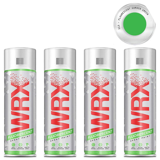 4X WRX Fluorescent Garden Green 513 Spray Paint 400ml