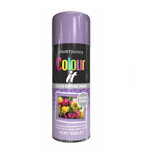 Paint Factory Very Violet Gloss Spray Paint 400ml