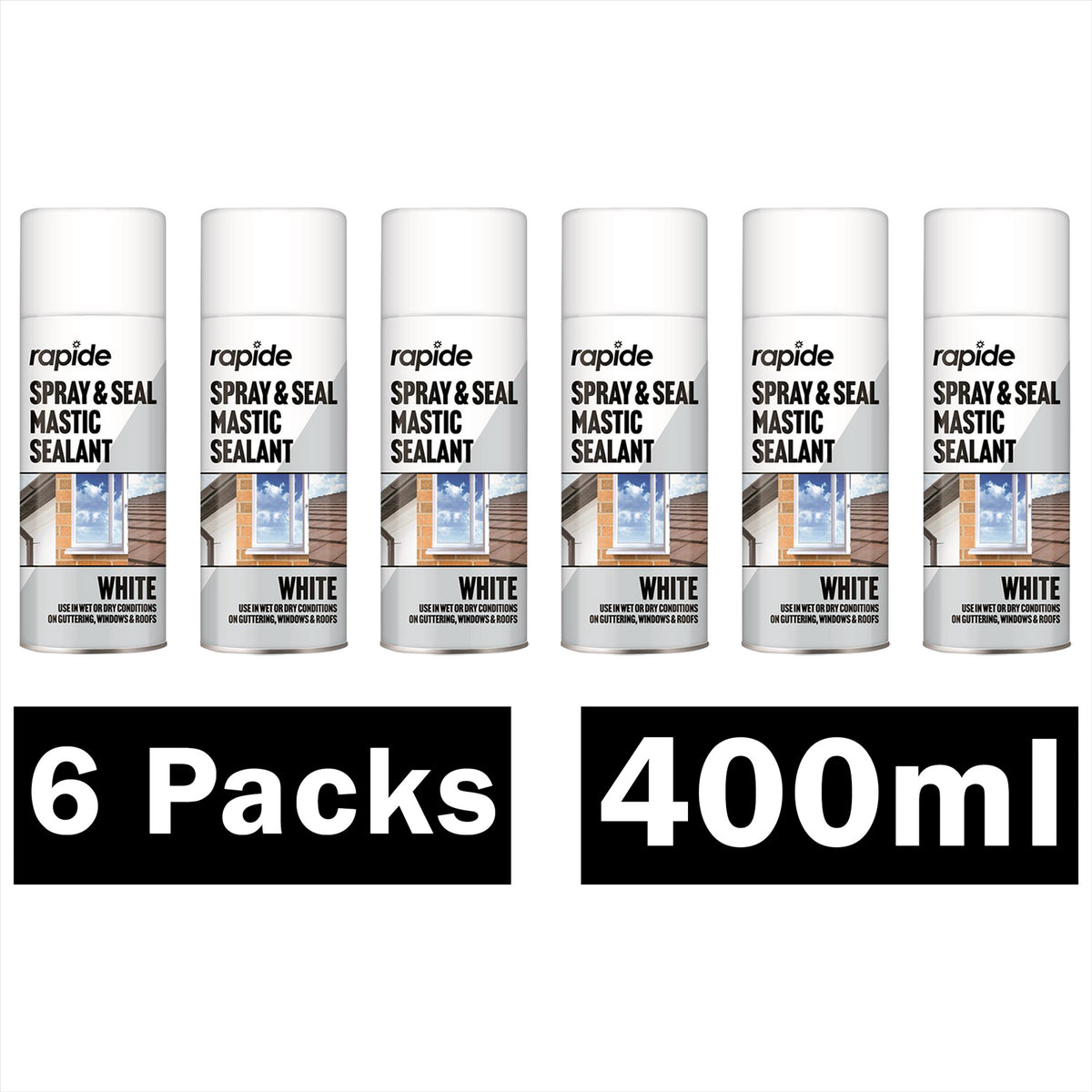 6X Rapide Spray And Seal 400ml White