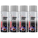 4X Promatic Chrome Spray Paint 400ml