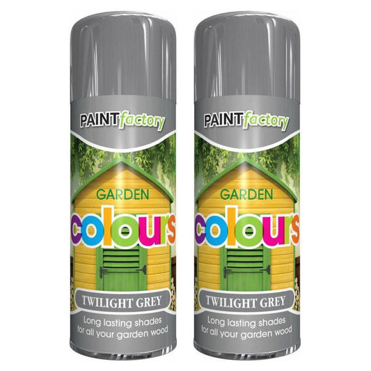 2X Paint Factory Twilight Grey Spray 400ml