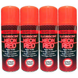 4X Paint Factory Red Fluorescent Neon Spray Paint 200ml