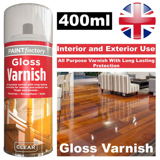 Paint Factory Clear Gloss Varnish Spray 400ml