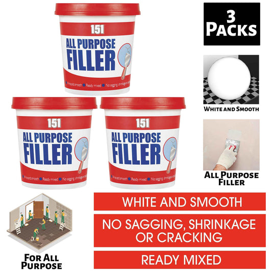 3X All Purpose Filler White Tub 600g