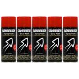 5X Canbrush C15 Vermillion Spray Paint 400ml