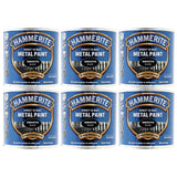 6X Hammerite Smooth Black Paint 250ml