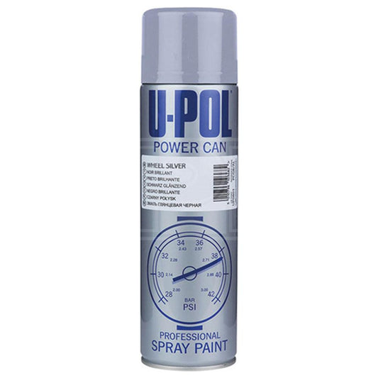 Upol Power Can Wheel Silver Spray Paint 500ml