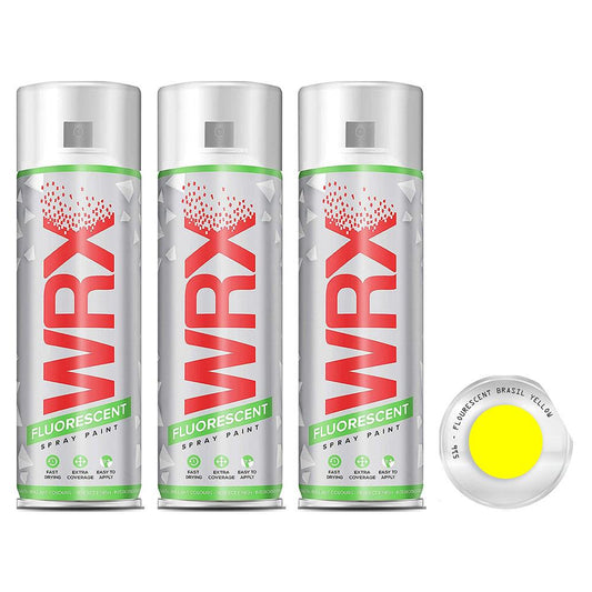 3X WRX Fluorescent Brazil Yellow 516 Spray Paint 400ml