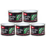 5X Nonslip Black Matt Paint Tin 180ml