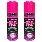 2X Paint Factory Fluorescent Neon Pink Spray Paint 200ml