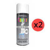 2X Paint Factory White Primer Spray Paint 400ml