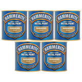 5X Hammerite Hammered Gold Paint 250ml