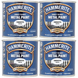 4X Hammerite Smooth White Paint 250ml