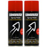 2X Canbrush C15 Vermillion Spray Paint 400ml