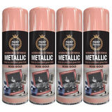 4X Paint Factory Rose Gold Metallic Spray Paint 400ml