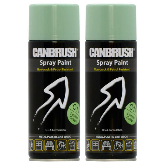 2X Canbrush C11 Surf Green Spray Paint 400ml