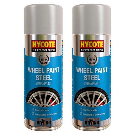 2X Hycote Wheel Paint Steel Spray Paint 400ml