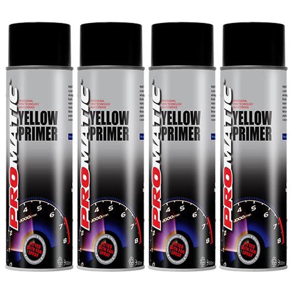 4X Promatic Yellow Primer Spray 500ml