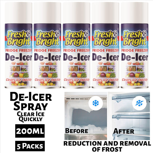 5X Fridge Freezer De Icer Spray 200ml