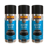 3X Hycote Bumper Paint Black Spray Paint 400ml