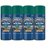 4X Hammerite Smooth Dark Green Spray Paint 400ml