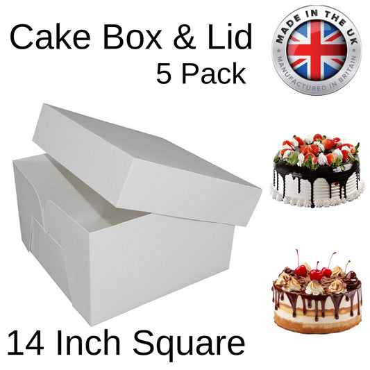 5X Cake Box 14"(14" Lid & 14" Base)