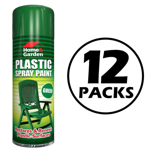 12X Home & Garden Plastic Green Spray Paint Home Garden 300ml