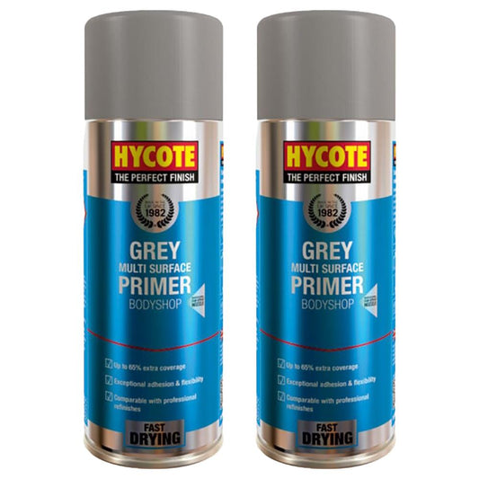 2X Hycote Bodyshop High Build Grey Spray Paint 400ml