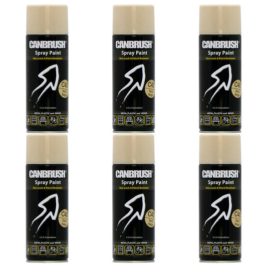 6X Canbrush C40 Sand Beige Spray Paint 400ml