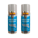 2X Hycote Extreme Heat Aluminium Spray Paint 400ml