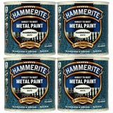 4X Hammerite Hammered White Paint 250ml