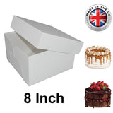 1X Cake Box 8"(8" Lid & 8" Base)