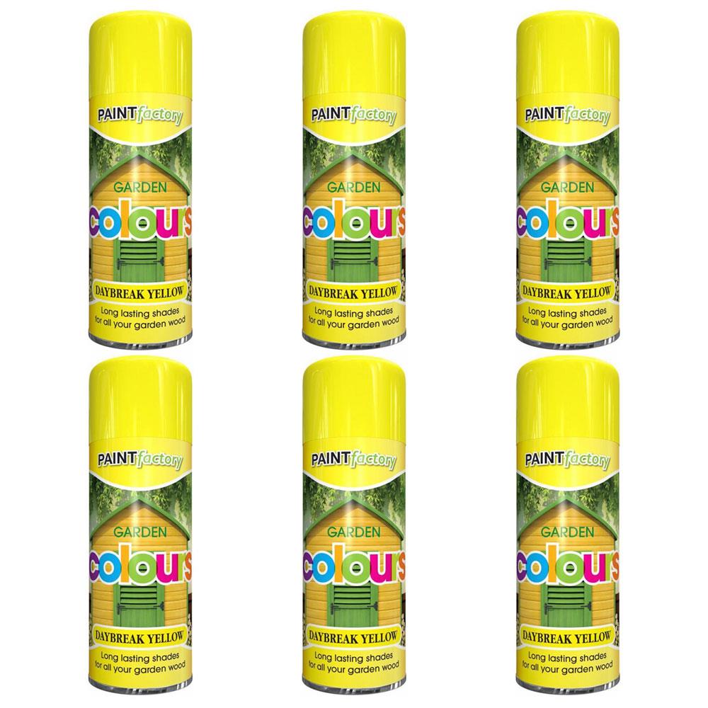 6X Paint Factory Daybreak Yellow Spray 400ml