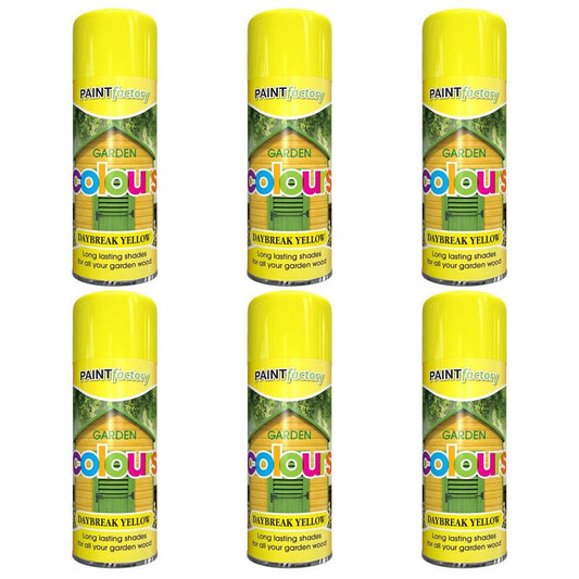 6X Paint Factory Daybreak Yellow Spray 400ml