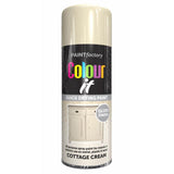 Paint Factory Cottage Cream Gloss Spray Paint 400ml