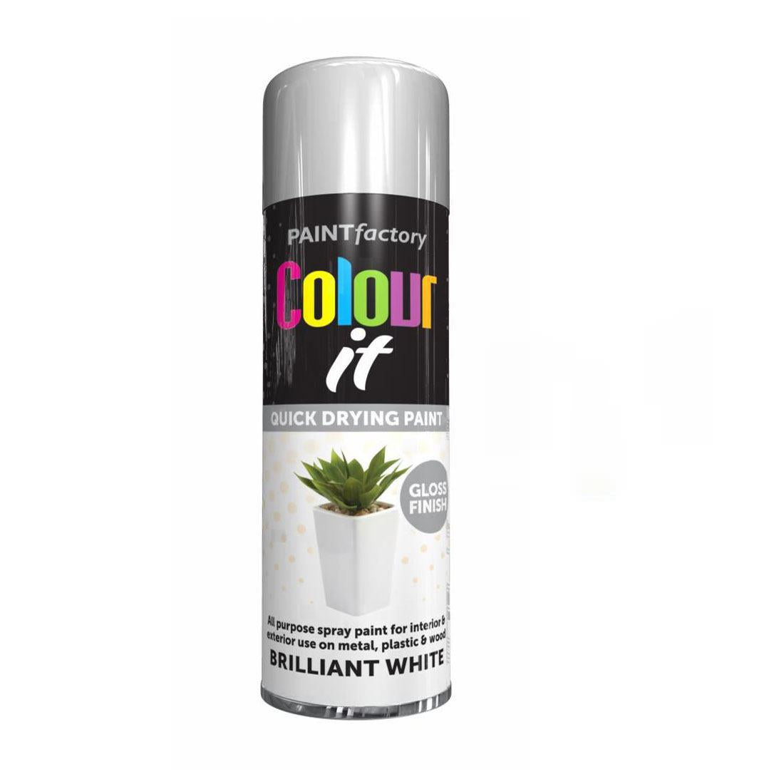 Paint Factory White Gloss Spray Paint 250ml