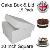 15X Cake Box 10"(10" Lid & 10" Base)